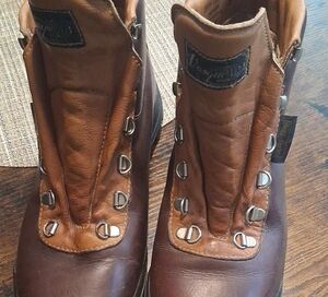 Vogue Two-Tone Brown Men's Lace-Up Work Boots